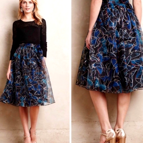 Anthropologie butterfly skirt - Picture 1 of 7